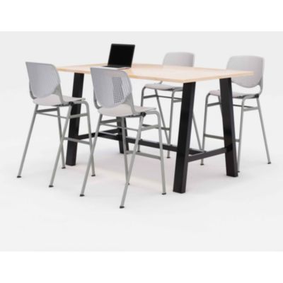 TABLE,4 LGRY CHAIRS,DBR